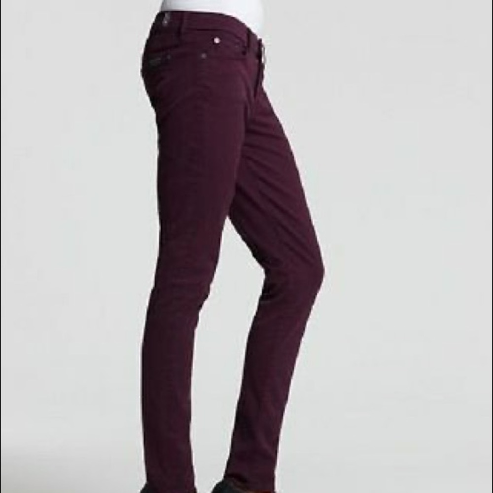 7 For All Mankind Mid-Rise Skinny - Deep Purple